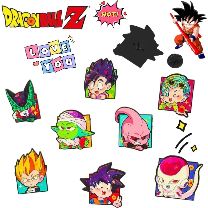 New Dragon Ball Son Goku Piccolo Majin Buu Secondary Animation Peripheral Joker Badge Creative Cartoon Alloy Brooch Decoration