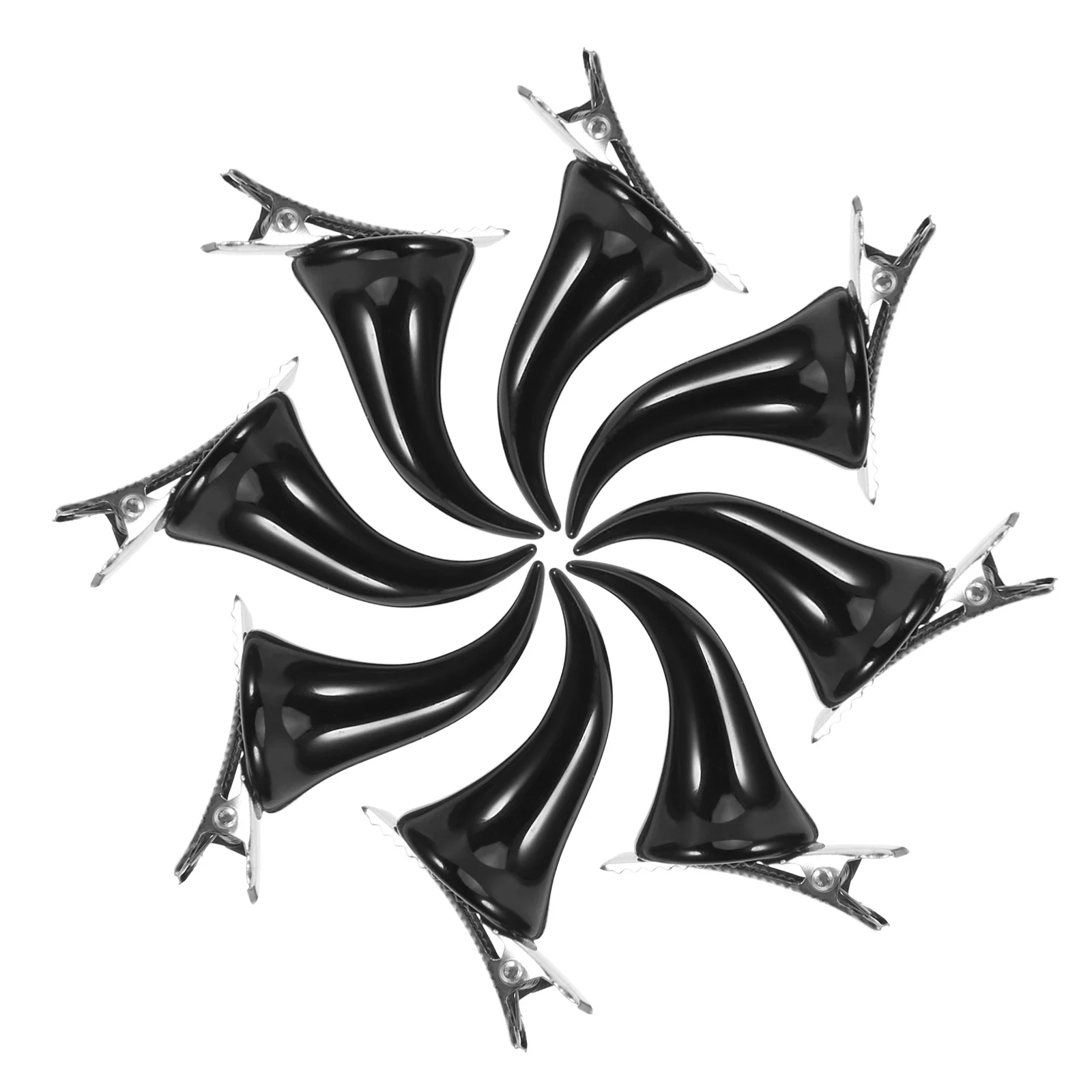 4 أزواج من مشابك الشعر على شكل قرون الشيطان دبوس شعر على شكل قرون قوطية لحفلات الهالوين التنكرية إكسسوار شعر للنساء