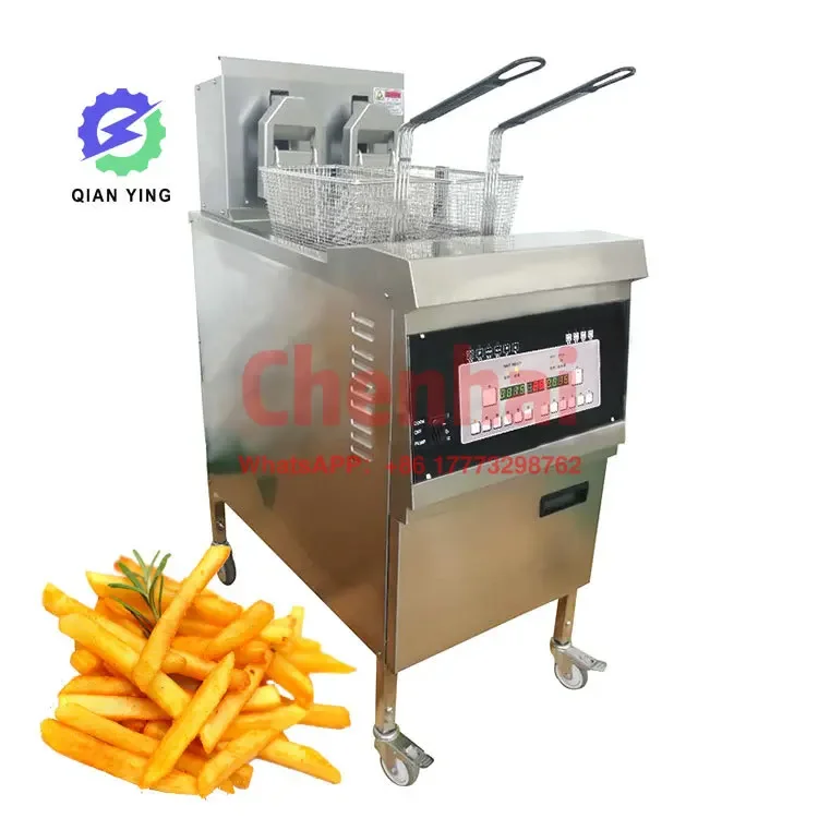 Commercial Crisp Chips Fryer Digital Control Pressure Deep Fryer Chicken Lifting