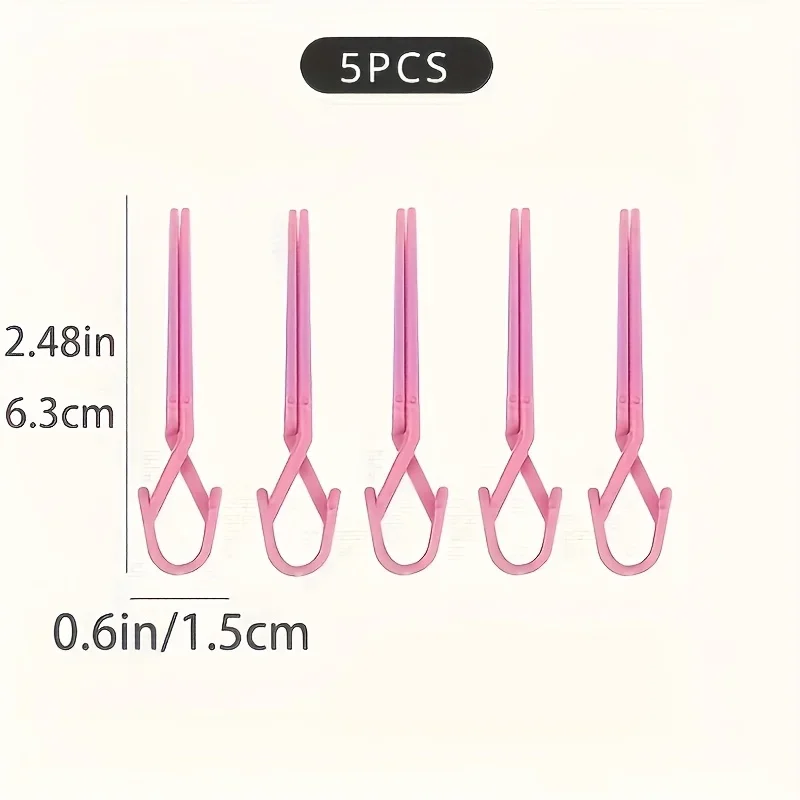 5pcs Pink Non-Slip Nail Care Clip Holders Set - Leak-Proof Polish & Gel Polish Remover Proof Clips, Sensitive Beige Manicure