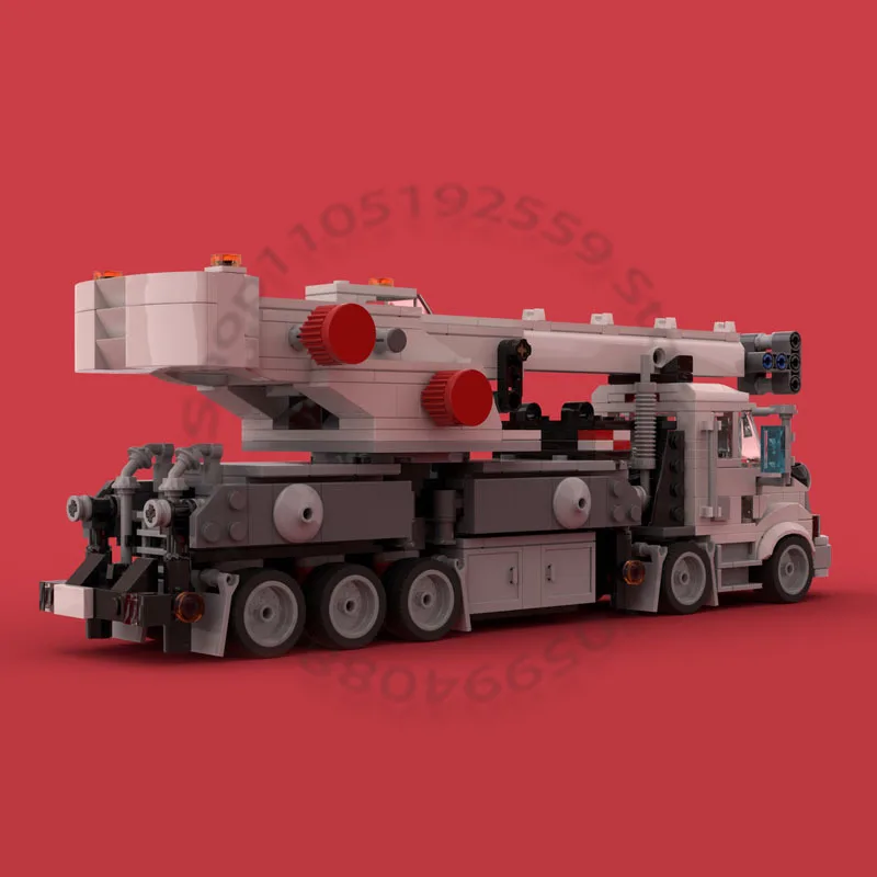 738 ELEMENTÓW Transportowy Samochód Ciężki Żuraw Budowlany MOC Personalizowany Modułowy Zestaw Klocków Prosty Edukacyjny Zrób To Sam Prezent na Festiwal