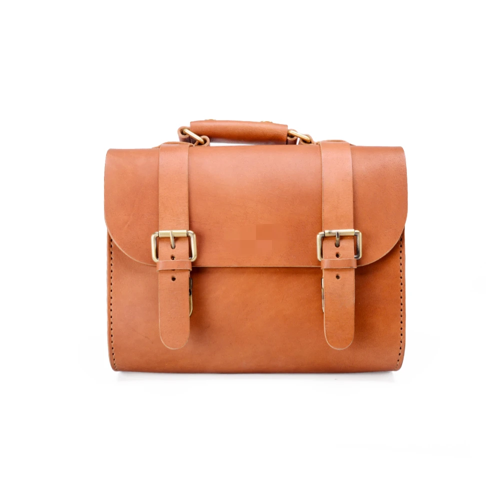 Classic Carry Leather bag -Fits Nicely On Front Racks