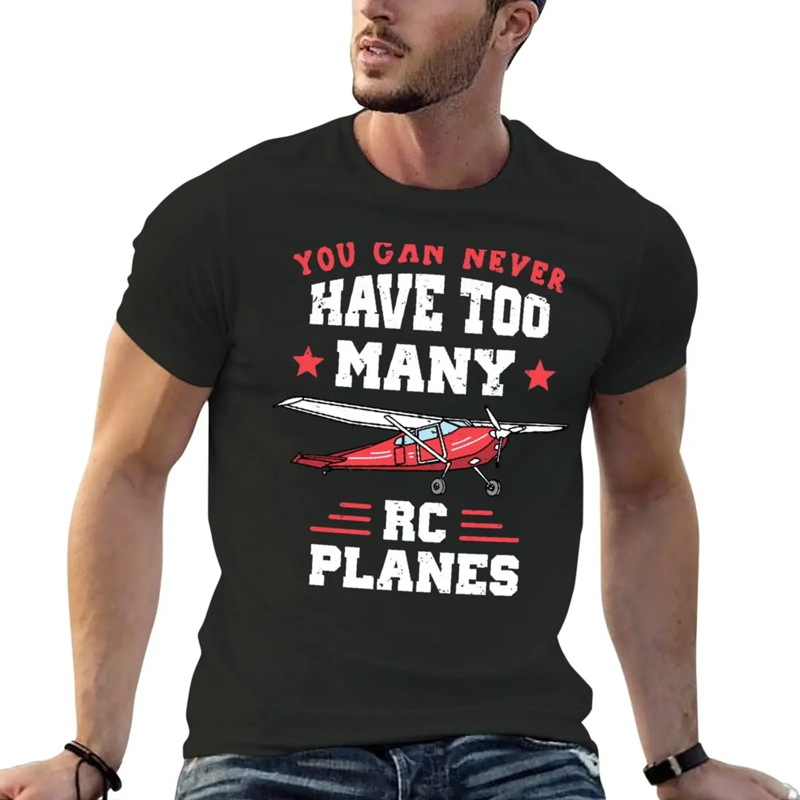 New RC Plane Pilot Remote Controlled Aeromodel Art T-Shirt man clothes shirts graphic tees mens graphic t-shirts hip hop