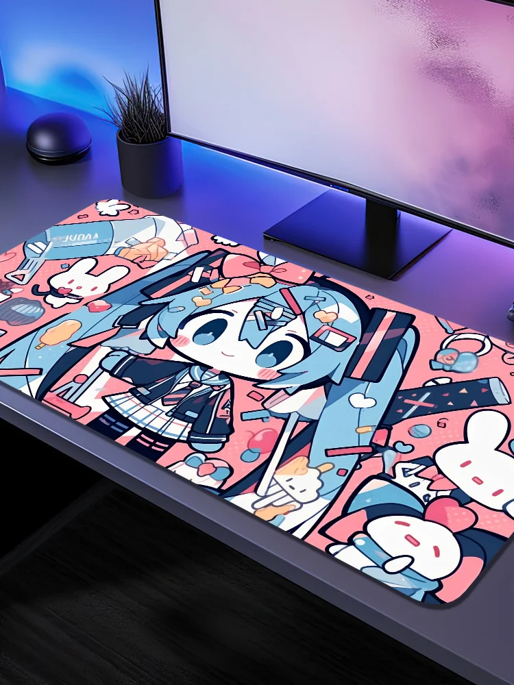 HATSUNE MIKU الوافدين الجدد لوحة ماوس ألعاب كبيرة L XL XXL لوحة ماوس ألعاب حجم لوحات المفاتيح حصيرة ماوس هدية لصديقها