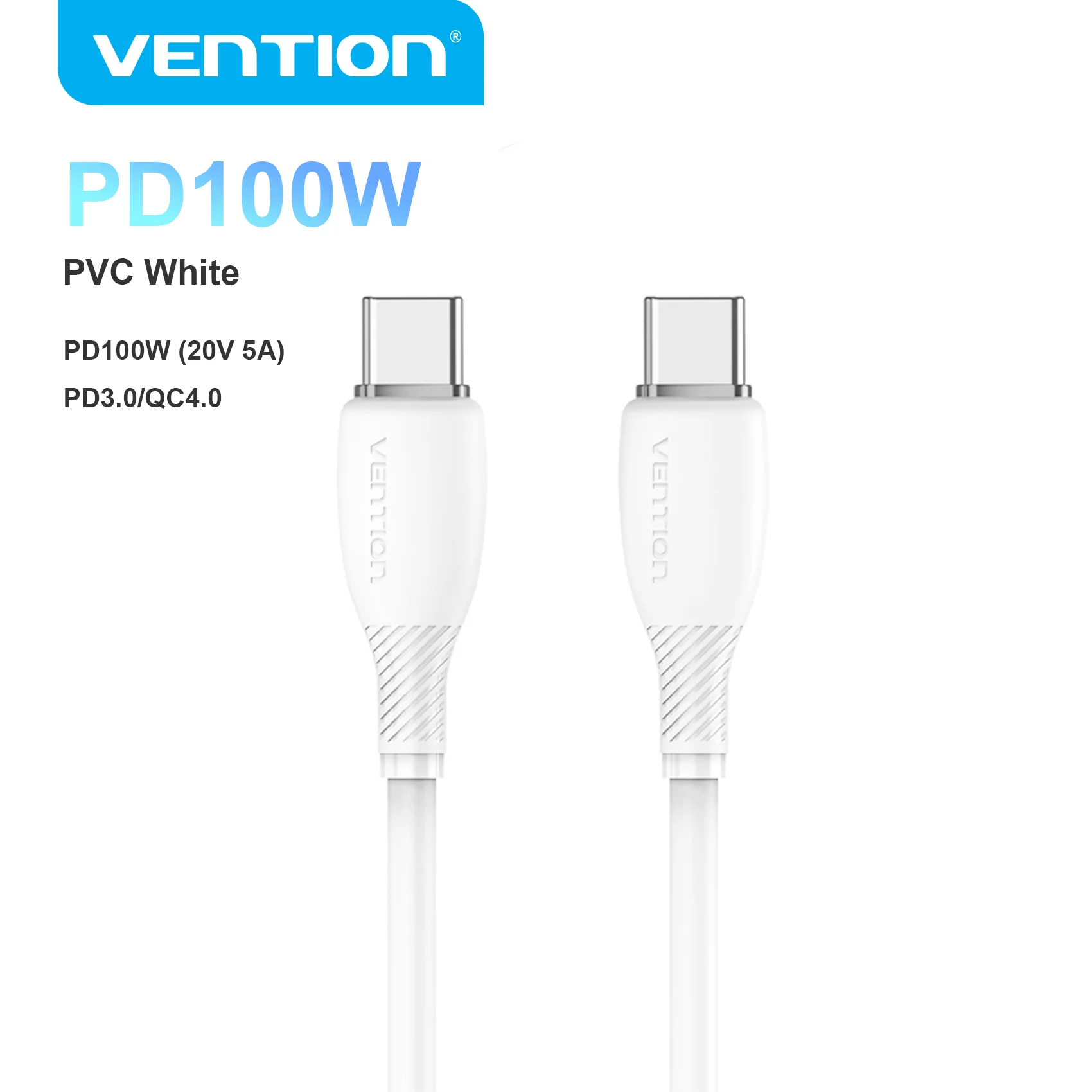 Vention 100W USB-C kabel Type-C naar USB-C PD snellaadkabel Type-C datakabel voor iPhone 17 16 15 Pro Max Samsung S26 S25 Xiaomi 17
