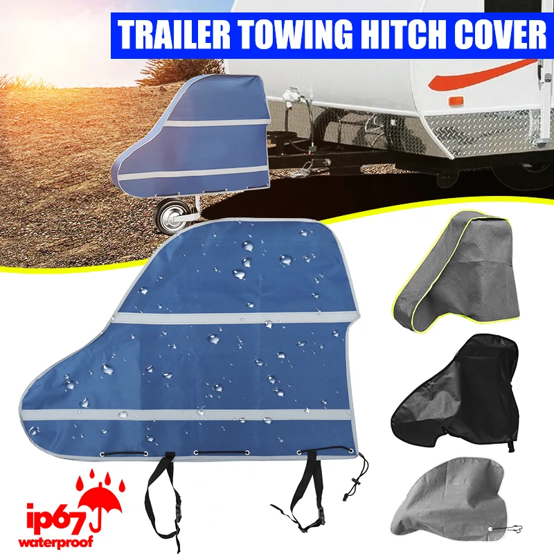 

420D Oxford Fabric Universal Waterproof Caravan Trailer Towing Hitch Cover Tow Ball Coupling Lock Covers Dustproof For Motorhome