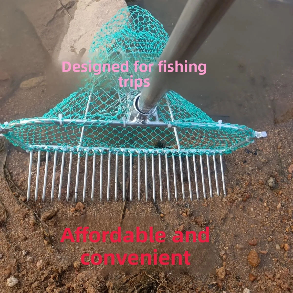 Galvanized Welded Net Scoop Beach Gathering Tool for Digging Clams And Mussels  Gardening ovel And Rake