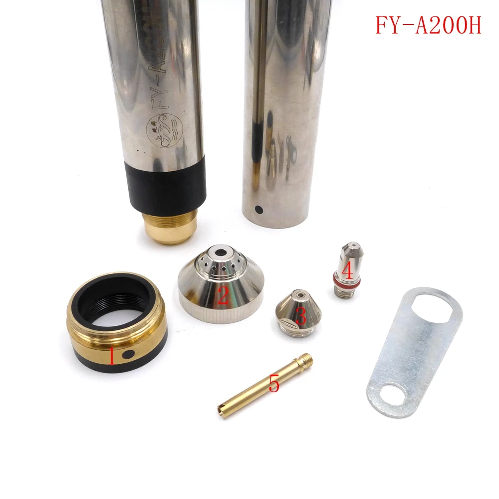 Cnc Huayuan 200a Eletrodo Ponta do Bico da Tocha de Corte Plasma Fy-a200h Fy-a200 Xf200 A200y13 A200y15 A200y17 A200y19 A200y21 200p