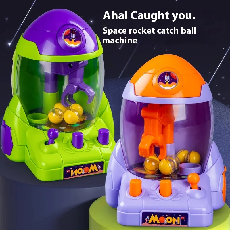 Máquina para atrapar bolas de cohete espacial, máquina de garra de simulación, rompecabezas, juego interactivo para padres e hijos, juguete para regalo para niños, venta al por mayor