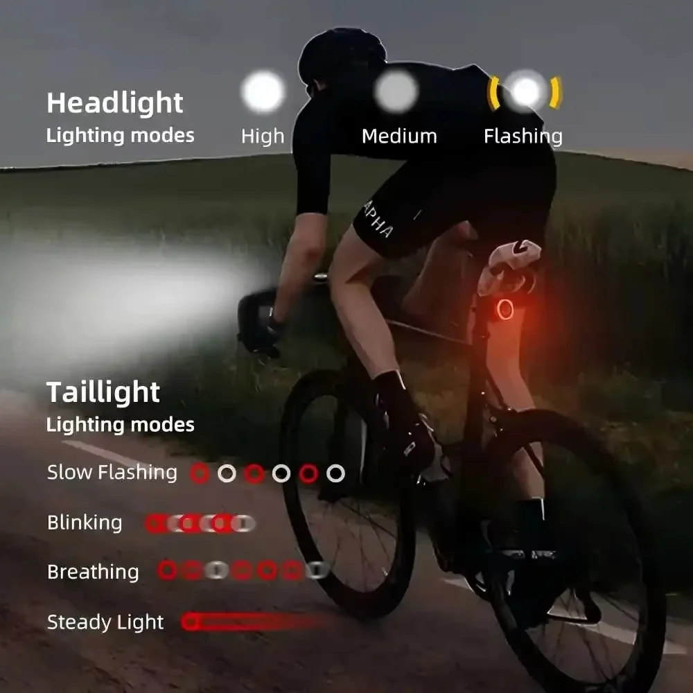 Bicycle Anti-theft Alarm Smart Brake Sensing Taillight Bell Function Wireless Remote Control Find The Vehicle Location