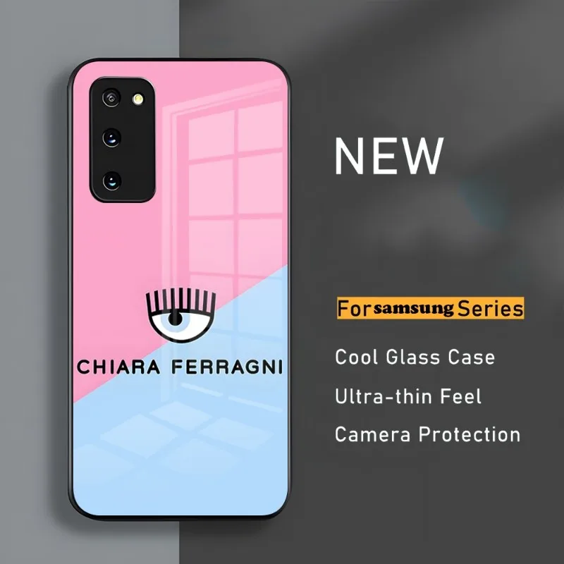 Hot Ferragnie-s Eyes Chiara Phone Case Samsung A54 S23 S21 S22 Ultra A 42 34 32 52 51 Note S10 E Plus S20 FE S22 Pro A12 Glass