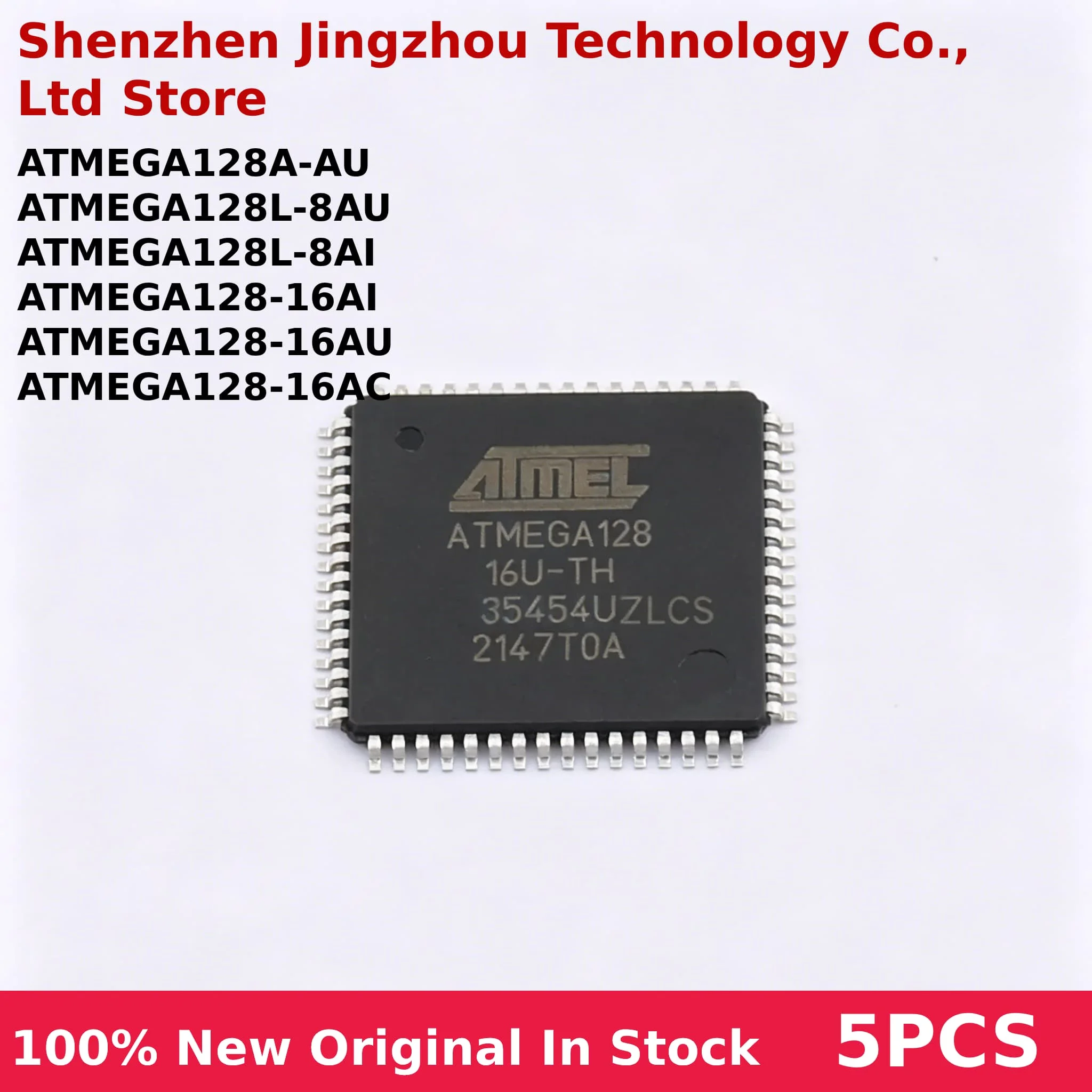 

100% New 5Pcs ATMEGA128-16AC ATMEGA128-16AU ATMEGA128-16AI ATMEGA128L-8AI ATMEGA128L-8AU ATMEGA128A-AU QFP-64 Chipset