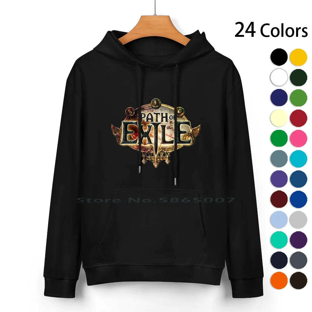 Path Of Exile Pure Cotton Hoodie Sweater 24 Colors Path Of Exile 100% Cotton Hooded Sweatshirt For Women Men Unisex Gifts Heat