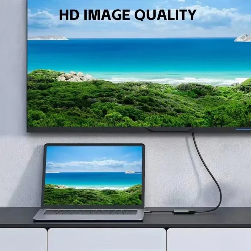 TYPE C to HDMI 4K Adapter USB C USB3.1 Male to HDTV Female Converter Cable for Laptop Tablet TV MacBook image 4