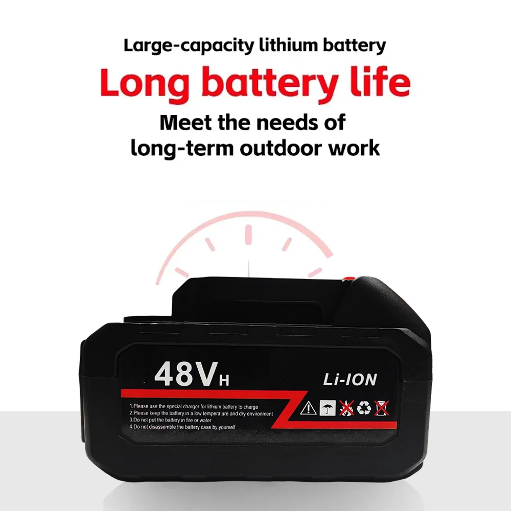 21V Rechargeable Lithium Battery 48VF 12000mAh Battery High Capacity Power Tool Replacement Battery for Chainsaw Wrench Scissors