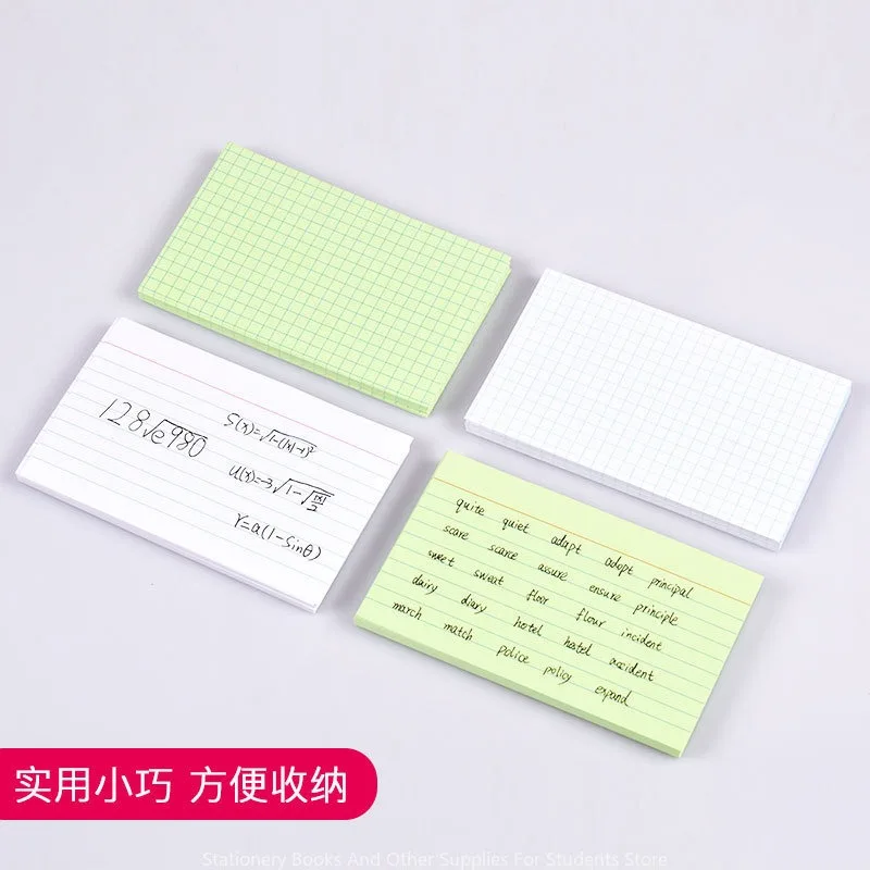 Index Cards Students Use Word Cards Sticky Notes for Memorizing Bookmarks Sticky Notes Non-sticky Thickened Square