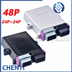 24Pin/48Pin ECU shell Aluminum PCB Box with auto connector plug car on-board controller panel circuit board connectors with Pin