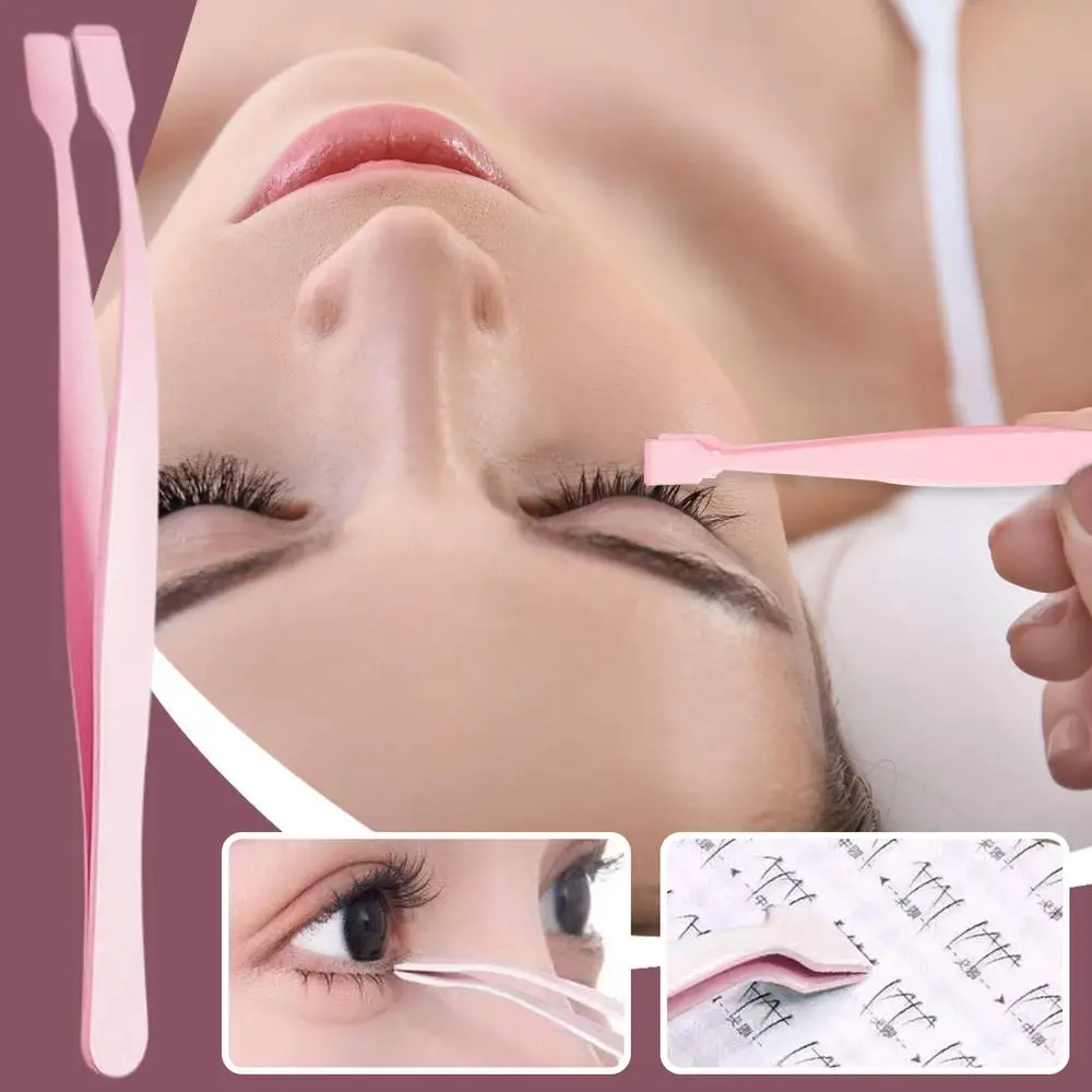 Precise Professional Makeup Tool Lash Applicator Tool Eyelash Cluster Non Slip  Applicator Tweezers for Travel Salon Separating