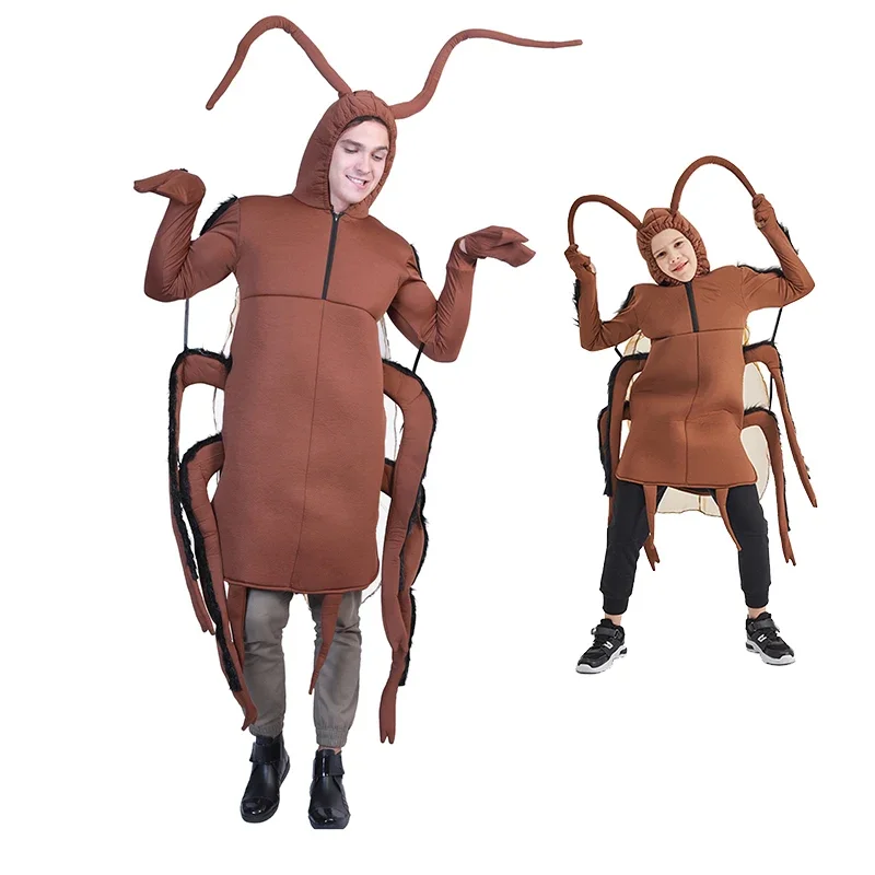 Animal Cockroach Cosplay Costume Halloween Funny Christmas Jumpsuit  For Adult Kids Stage Performance Carnival Uniform