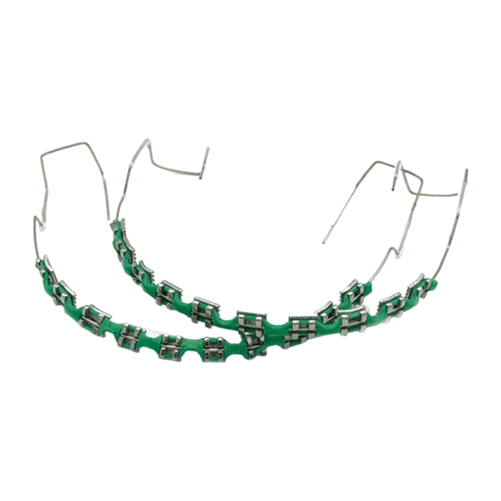 

Temporary Tooth Decoration Orthodontic Braces with Metal Wires & Bracket Dental Metal Bracket Practice Props for Dental Students