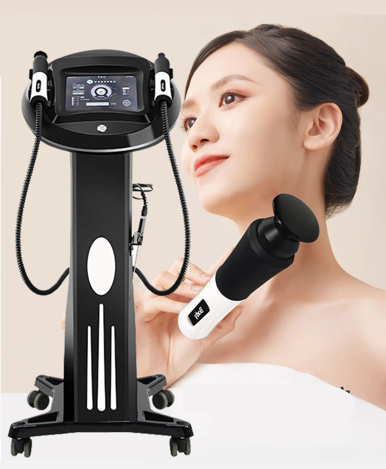 7 รุ่น 2 IN1 มัลติฟังก์ชั่น ICE Cool ร้อนเครื่องมืออัลตราโซนิก Anti-Wrinkle Face Lifting Facial Beauty Machine Salon Spa