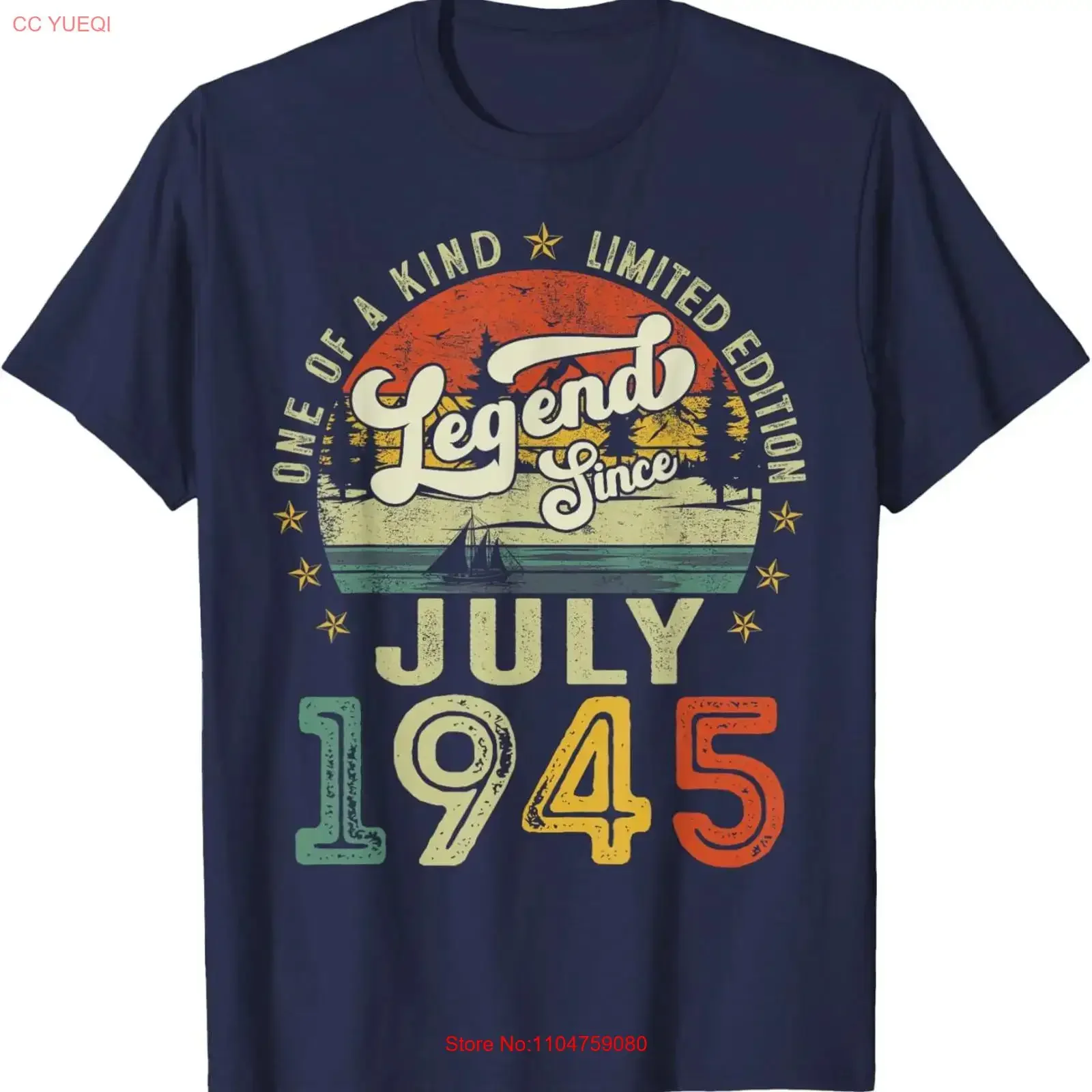 Legend Since July 1945 Vintage Retro 80th Birthday T Shirt  vintage Washed Breathable graphic Casual streetwear homme