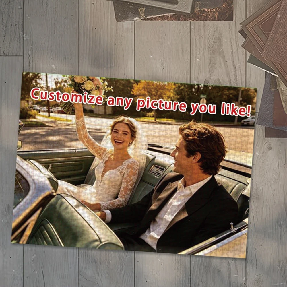 35/300/500/1060pcs Personalized Custom Photo Puzzle Couple Photos Couple Custom photo puzzle