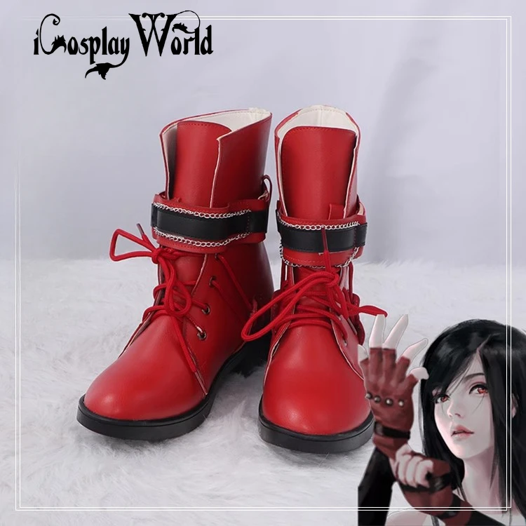

FF VII Tifa Cosplay Boots Comic Anime Halloween Party Game Cosplay Shoes Prop