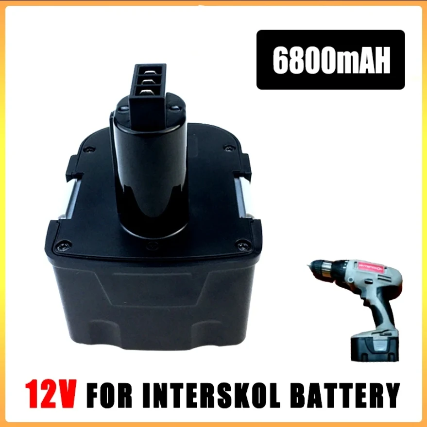 

6800mah For interskol 12V H18 INT18 DA-18ER WU-18ER SD-18ER H14 EB14 TNT14 H12 EB12 TNT12 Electric tool Ni-CD Battery
