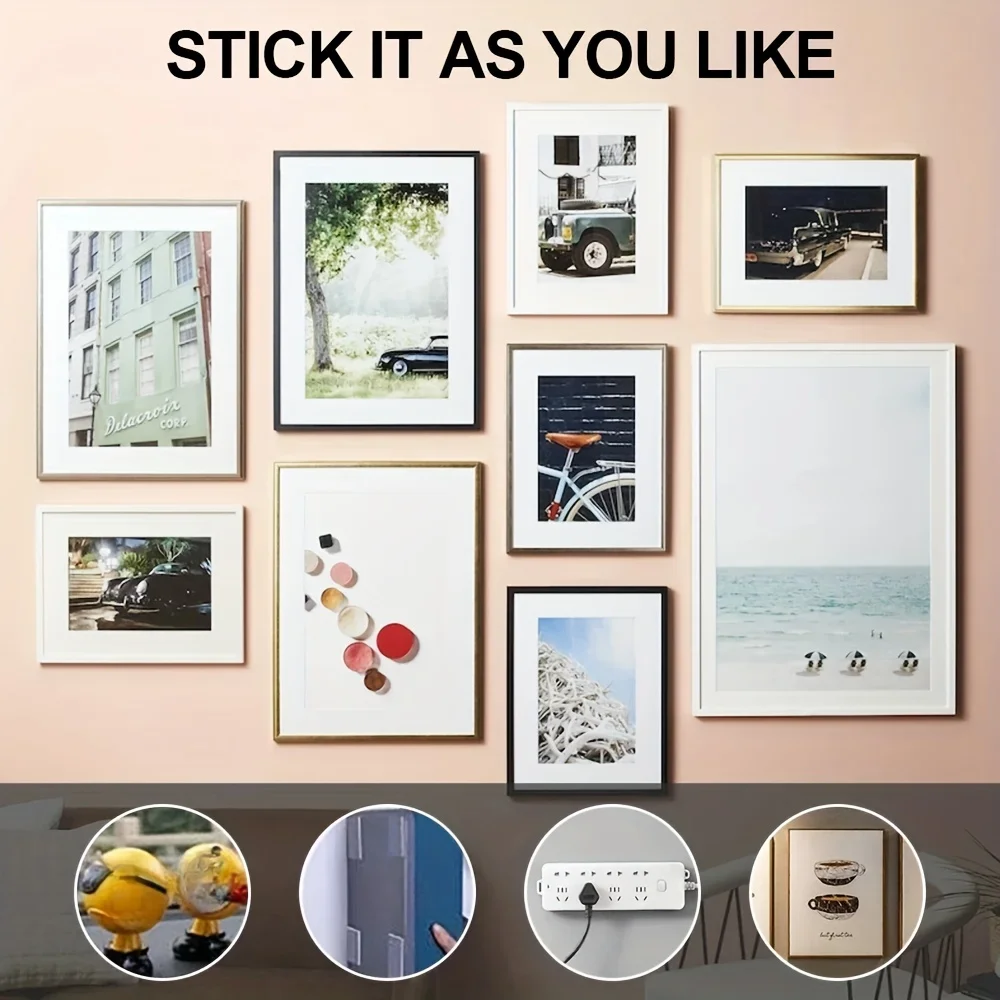 10pcs 60cm Can Be Reused Super Strong Double Sided Adhesive Tape Transparent Wall Stickers Water Proof Household Products Adh