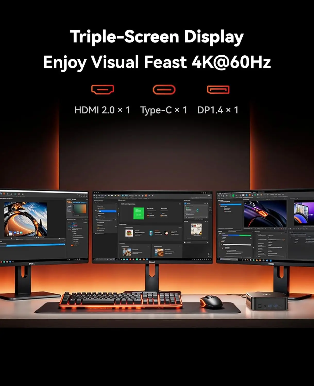 KAMRUI Gaming E3B Mini PC AMD Ryzen 7 5825U 16GB/32GB DDR4 512GB M.2 SSD WiFi6 BT5.2 Mini PC Gaming Komputer Desktop