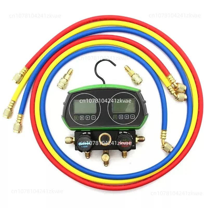 One‑Piece Digital Refrigerant Gauge Set, AC Charging Tool for Automotive and Commercial Refrigeration Repair