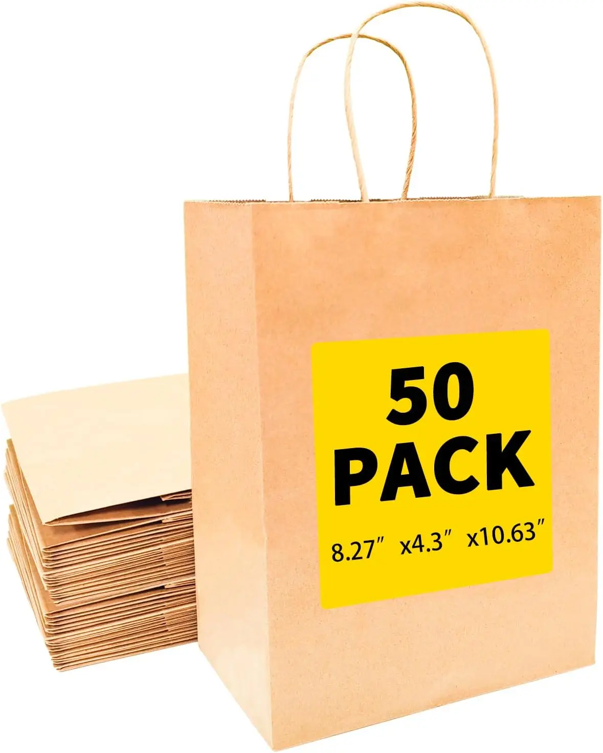 

BOX Gift Bags Paper Bags with Handles,Kraft Paper Shopping Bags For Small Business Small Gift Bag with Handles for Grocery Birth