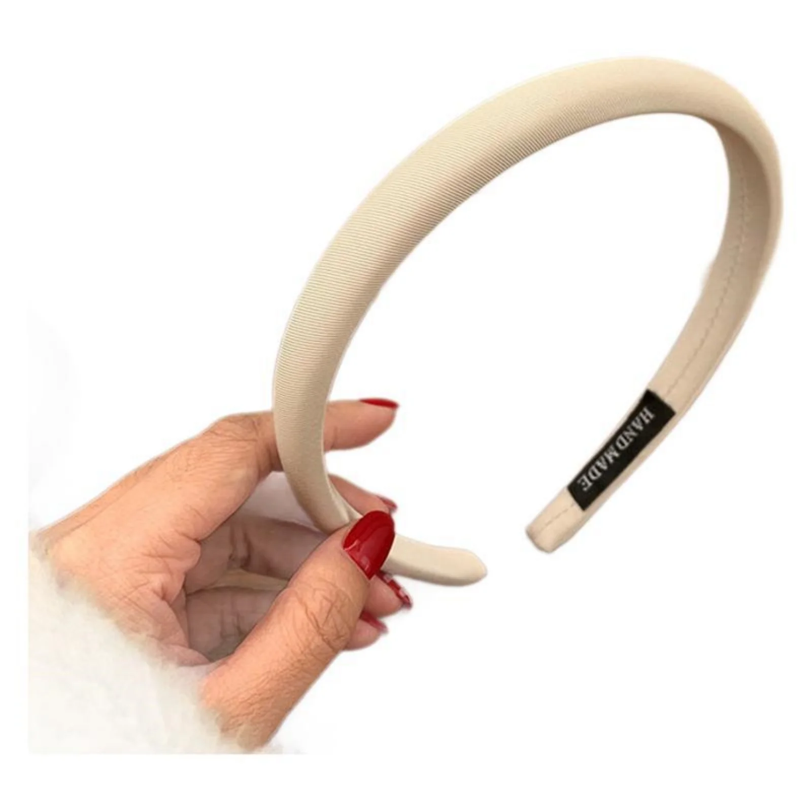 1 x koreanische Retro-Stirnbänder im Stil, weinrote, dünne, solide Haarreifen, elegante Haar-Accessoires für modische Auslässe – Detail 9