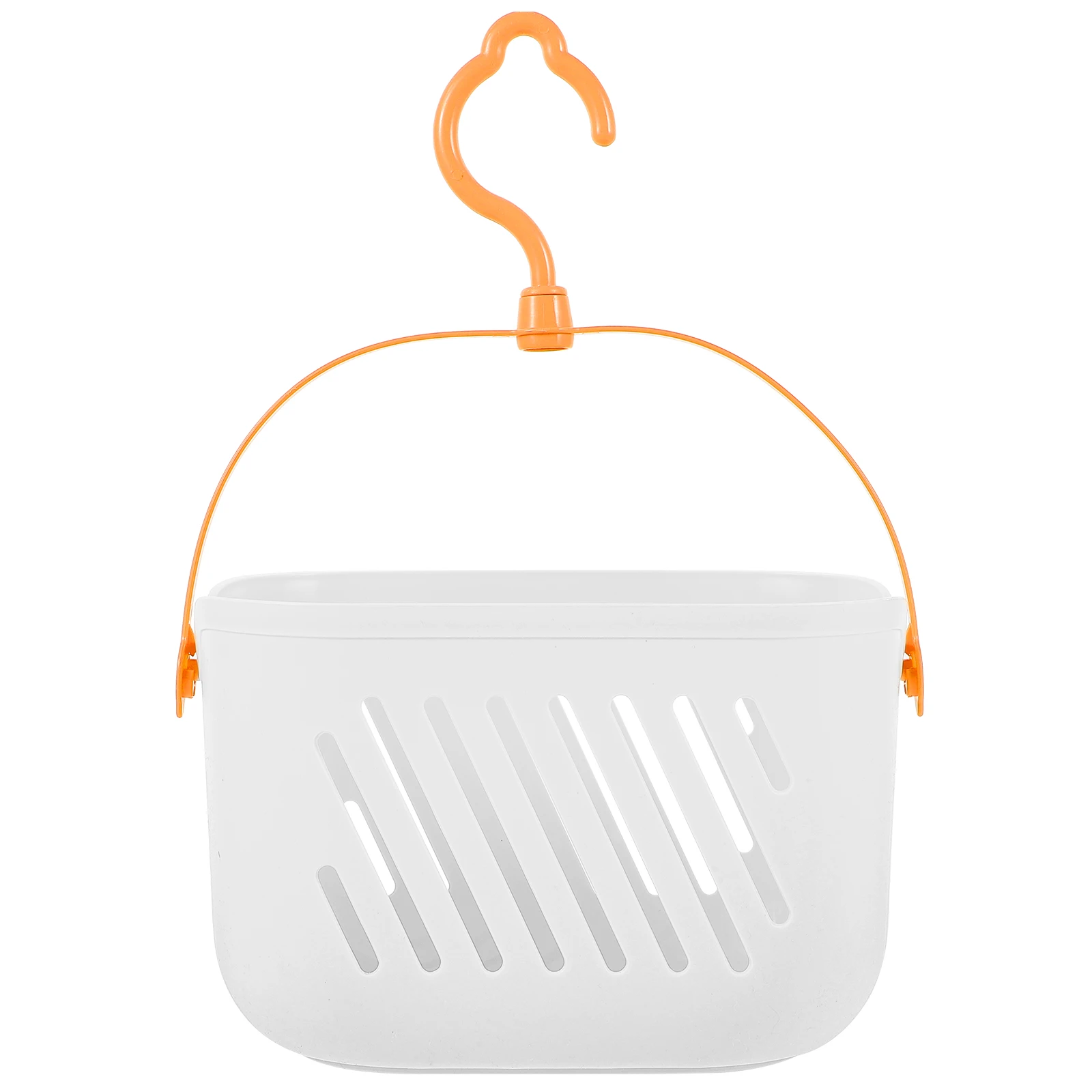 

Bathroom Storage Basket Hanging Shower White Plastic Organizer for Cleaning Bathing Supplies Toiletries Wall
