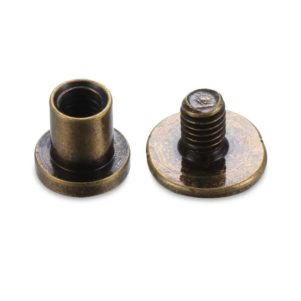 10sets Hats DIY decoration nail Garment Leather Craft Nail Rivets Cloth Button screw Brass