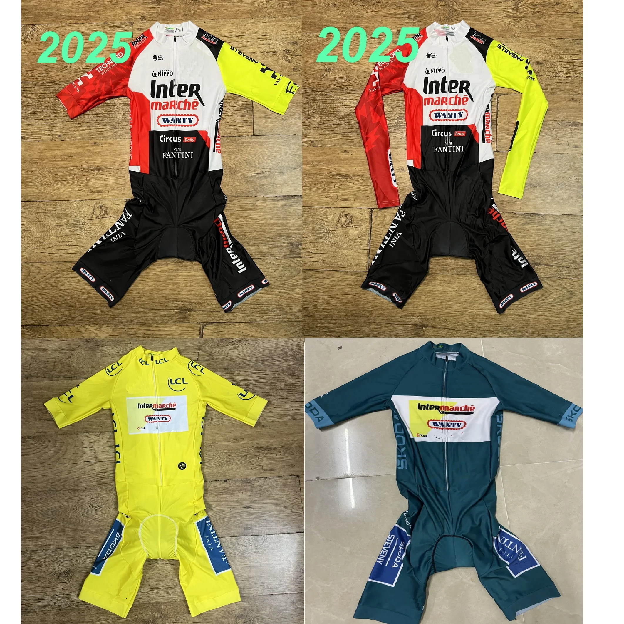 

LASER CUT 2025 INTERMARCHÉ-WANTY TEAM LONG SHORTS SLEEVE CYCLING Skinsuit Bodysuit
