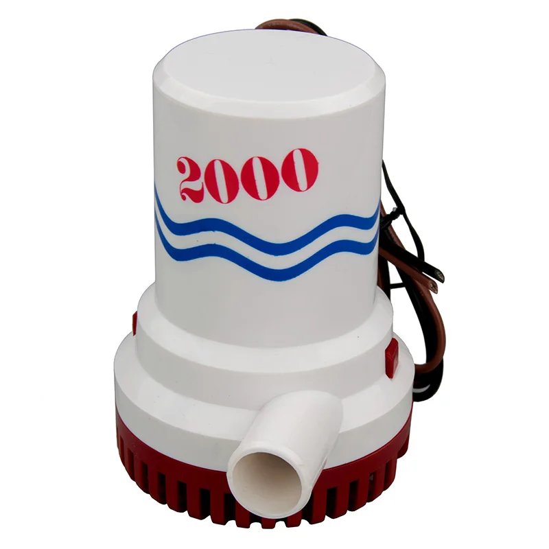 Non Automatic Bilge Pump for Boats 2000 GPH Submersible Pump 12V 8A Boat Marine  Heavy Duty