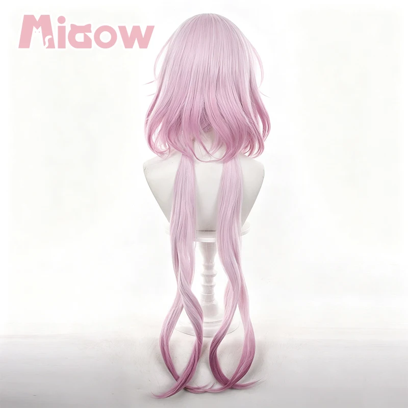 Honkai: Star Rail Evernight Cosplay Wig, Light Pink Gradient Dark Pink Heat Resistant Synthetic Wig for Halloween Cosplay 2