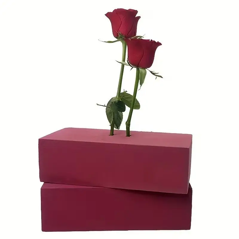 

Большие красные цветочные пенопластовые блоки для сухого и влажного использования, декоративная цветочная основа, подходящая для свадеб, вечеринок, украшения дома