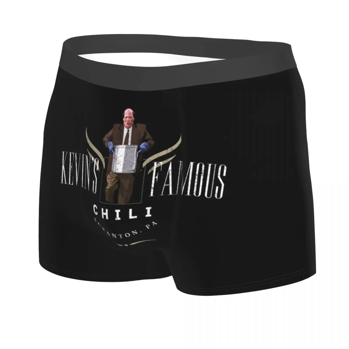 Funny Kevin's Famous Chili Boxer Shorts For Men Sexy 3D Print Office TV Underwear Panties Briefs Soft Underpants