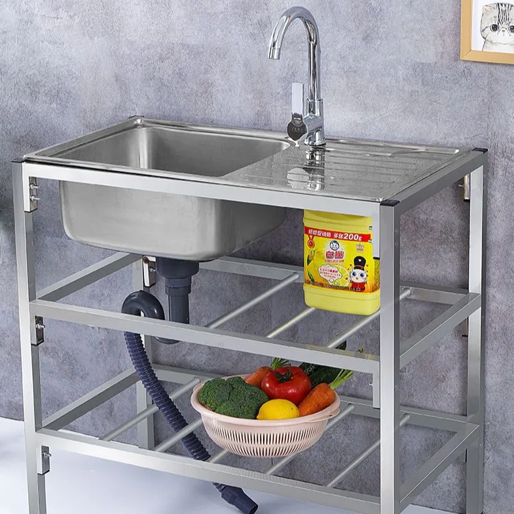 Sink with bracket Platform Dishwasher Single slot Floor-to-ceiling shelf Operating table
