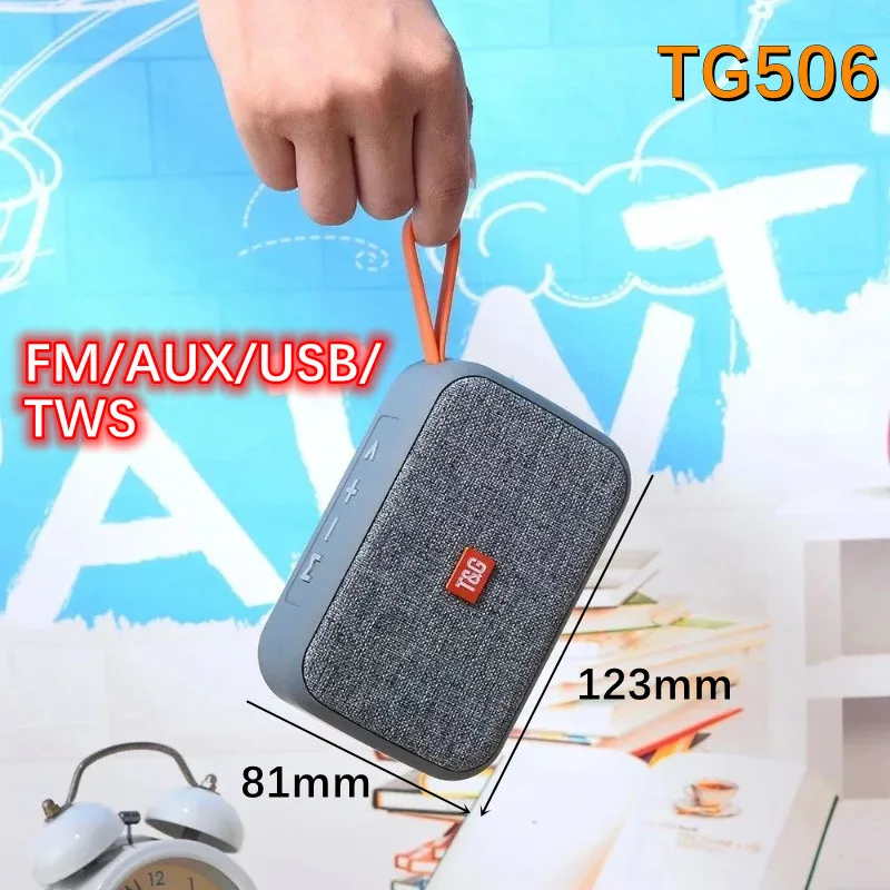 TG506 Original Speaker Mini Small Portable Soundbar Outdoor HIFI Subwoofer Bluetooth-compatible Speakers Support TF Card FM Aux