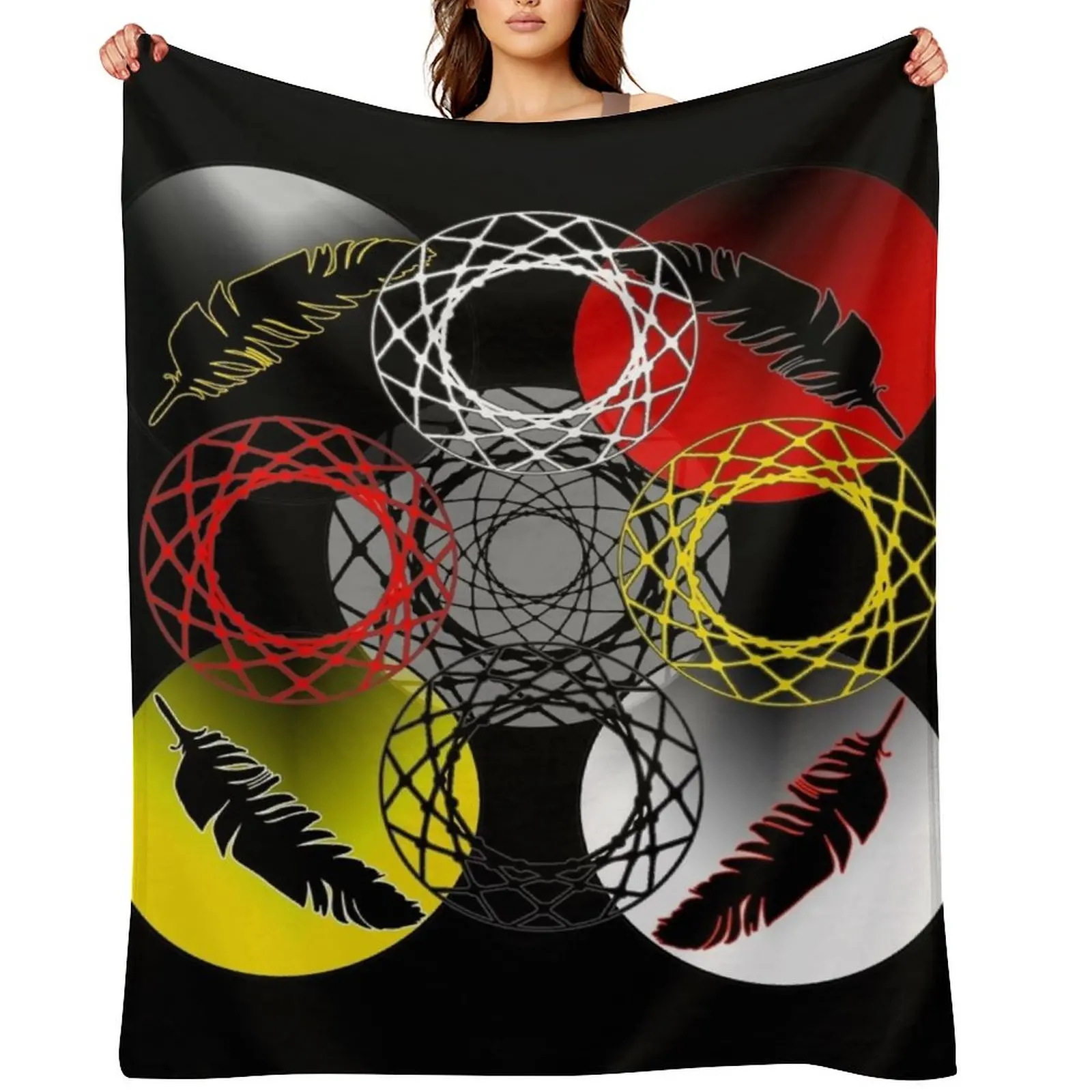 

Medicine Wheel Throw Blanket Sofa Quilt Large Plush Tourist Blankets
