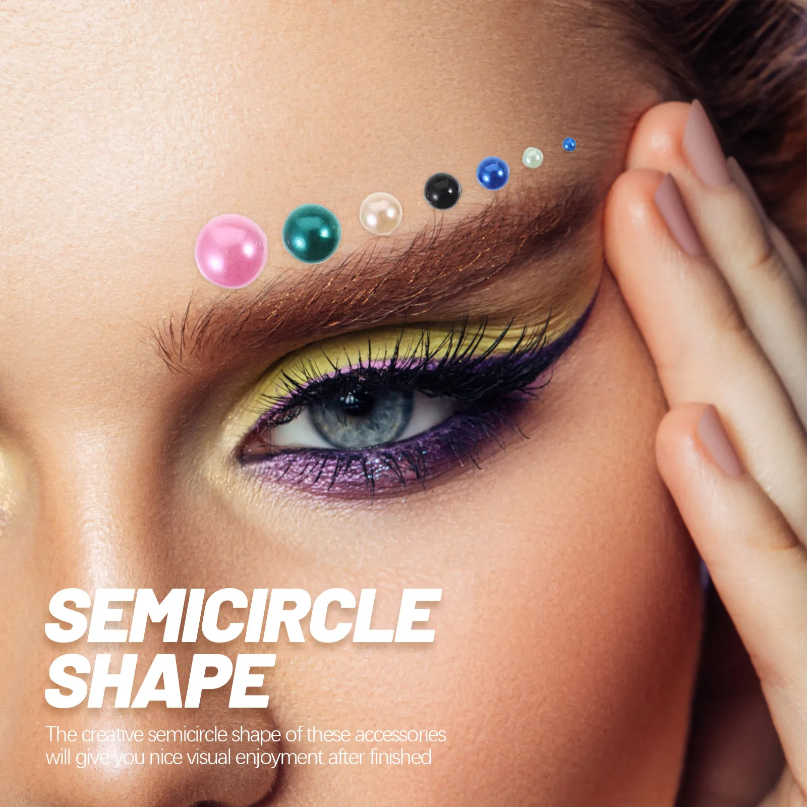 

1 коробка жемчужных украшений: круглые и полукруглые имитации жемчуга для дизайна ногтей, поделок, маникюра, декора и рукоделия