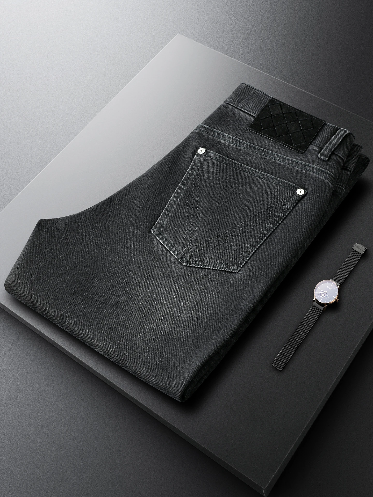 

Мужские повседневные прямые джинсы из смесового хлопка и полиэстера, легкие, роскошные, весенние, новые, универсальные, комфортные, с эффектом потертости, белые...