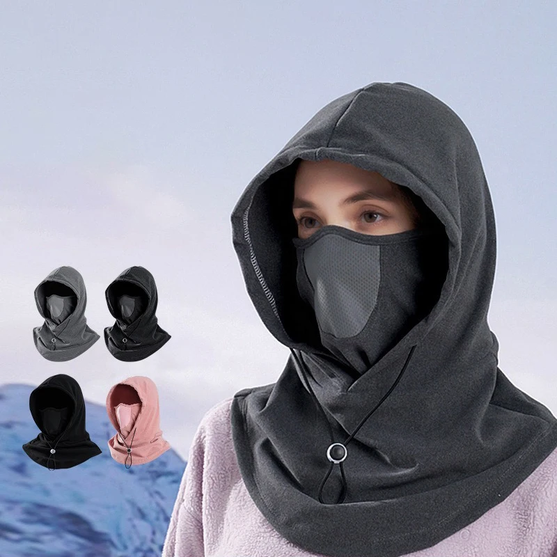 

Winter Warm Balaclava Cycling Cap Outdoor Sports Windproof Bib Cold-proof Bicycle Cap Motorcycle Ski Women Polar Men Fleece