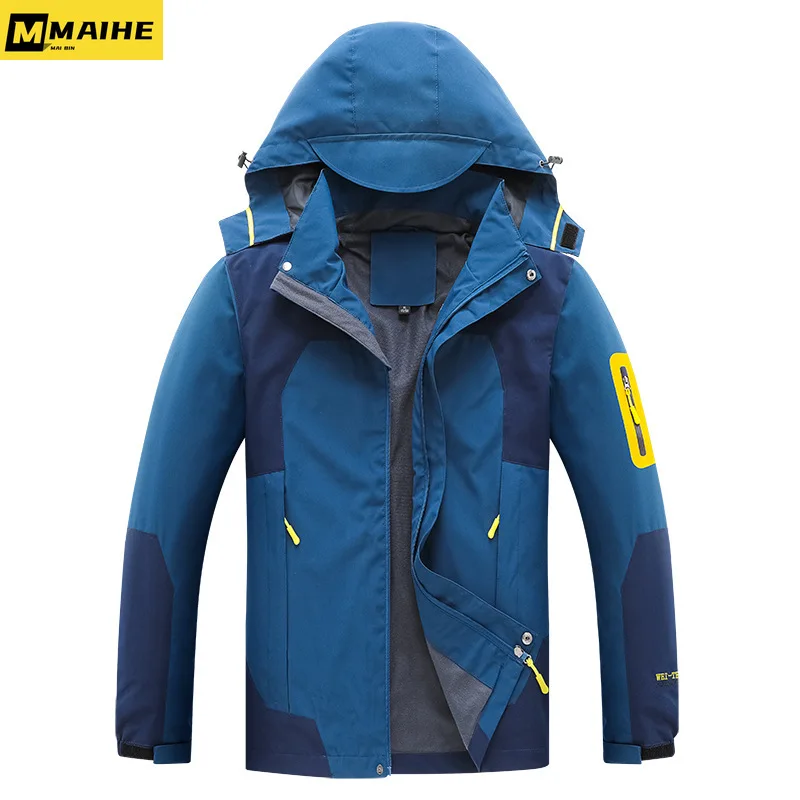 Spring Men\'s Windbreaker Jacket Hooded Large Sizes 6xl Waterproof Jacket Windshield  Big Size Motorcycle Coat Plus Size Overcoat