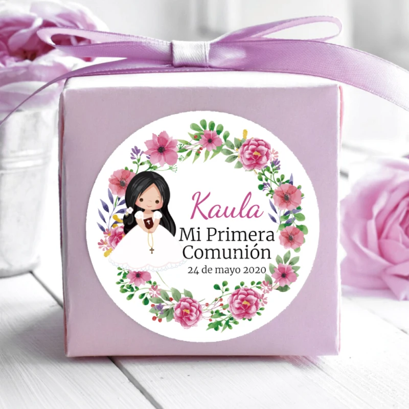 First Holy Communion Stickers, Mi Primera Comunión Labels, Baptism, Christening, Custom Stickers, Invitation Seals, 100 Pieces