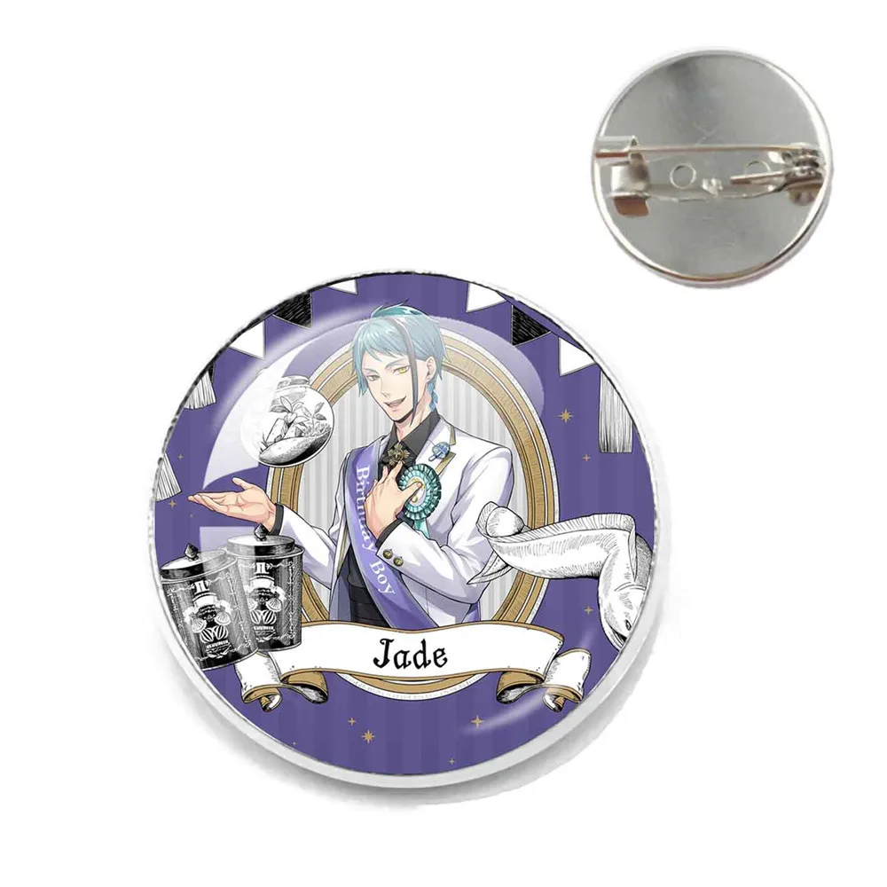 Twist Wonderland Game Metal Badge Glass Brooch Cartoon Handmade Pins Bag Lapel  Clothes Pins Anime Collection Badge Gift